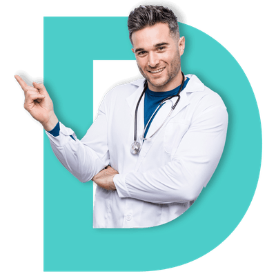 Immagine di un medico che indica